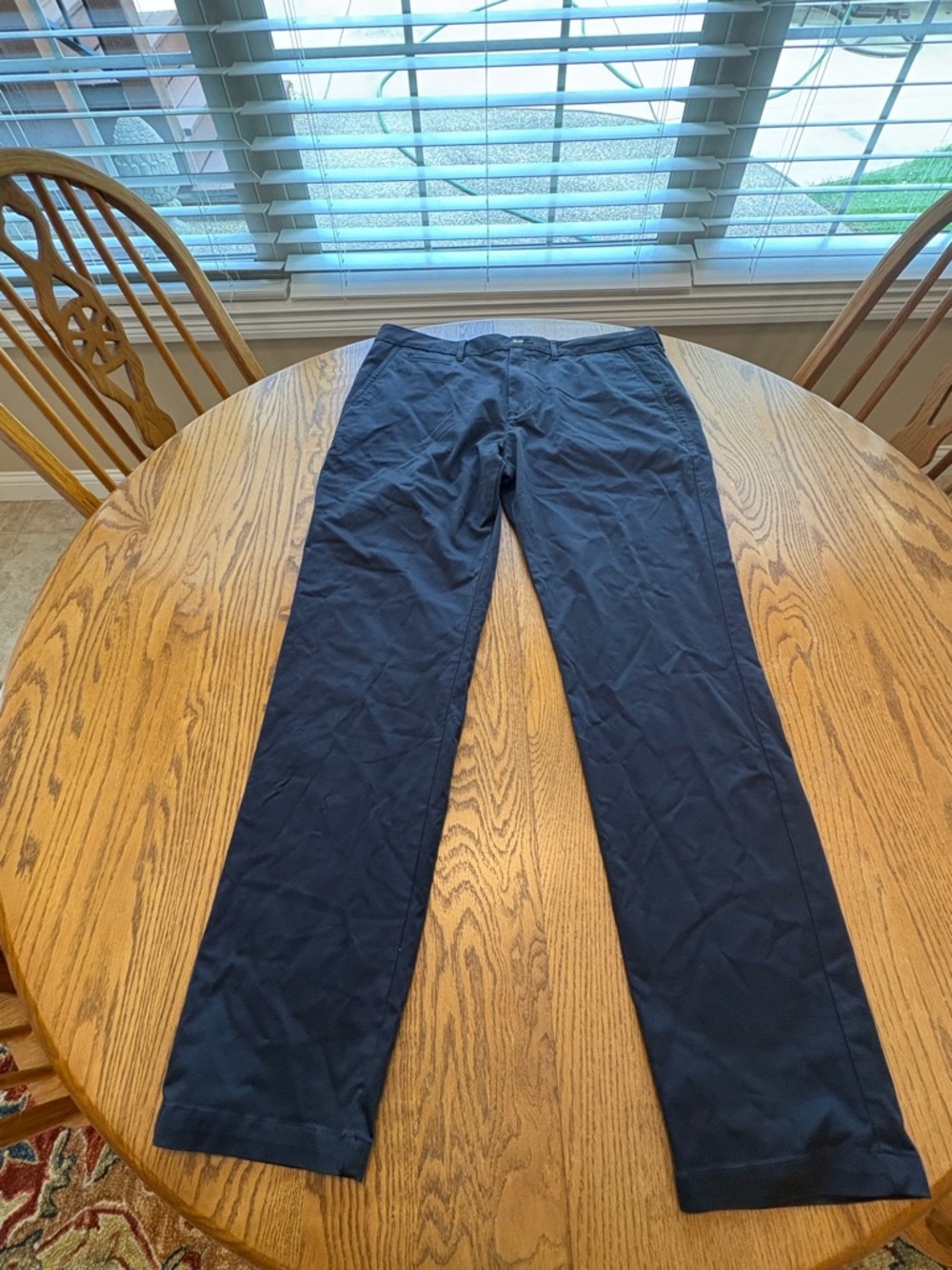 Perk Slim Fit Stretch Pants Mens 36x32  Blue Chino Khaki Uniform Preppy